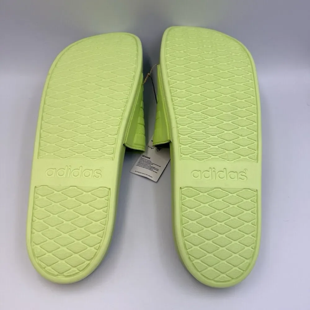 Adidas ADILETTE Comfort Slides Men’s Size 15 Color Pulse Lime Green NWT